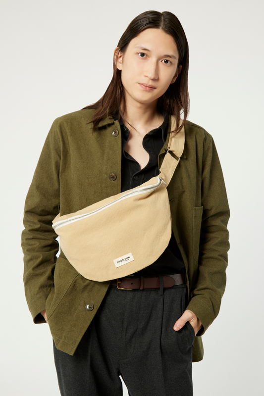 Sac banane Custine XL coton recyclé Rive Droite - Beige Dust / Sand - vue 2