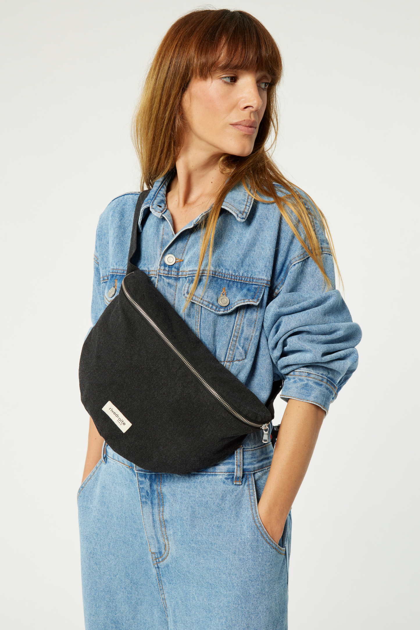 Sac banane Custine XL coton recyclé Rive Droite - Gris / Icy Grey - vue principale