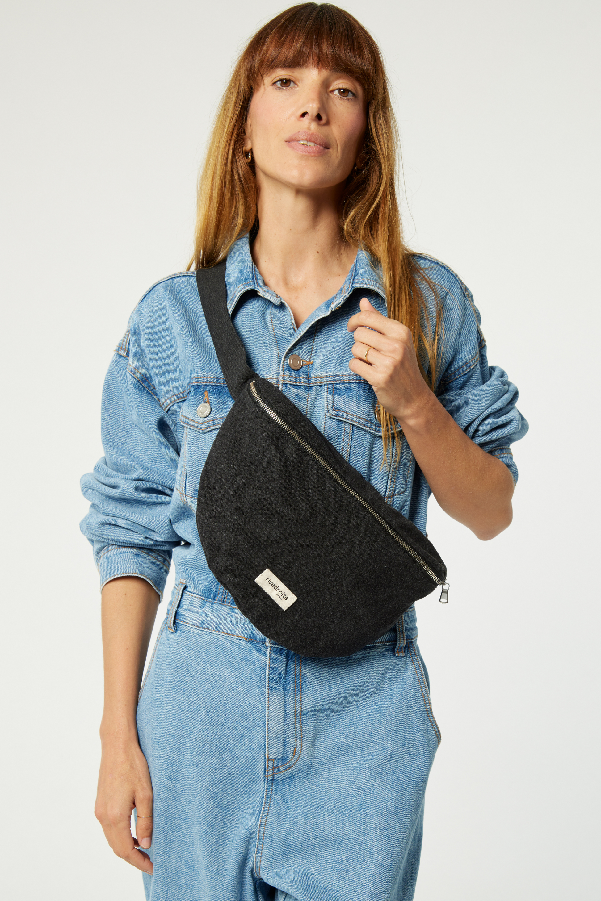 Sac banane Custine XL coton recyclé Rive Droite - Gris / Icy Grey - vue 2