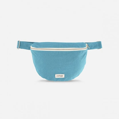 Sac banane Custine XL coton recyclé Rive Droite - Mediterranean Blue - vue principale