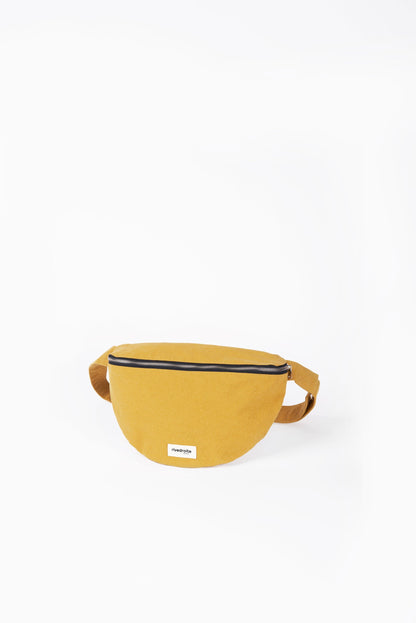 Sac banane Custine XL coton recyclé Rive Droite - Moutarde / Mustard - vue 2