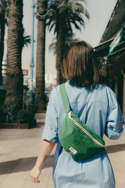 Sac banane Custine XL coton recyclé Rive Droite - Palm Green - vue 2
