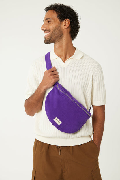 Sac banane Custine XL sergé de coton Rive Droite - Malibu Purple - vue principale