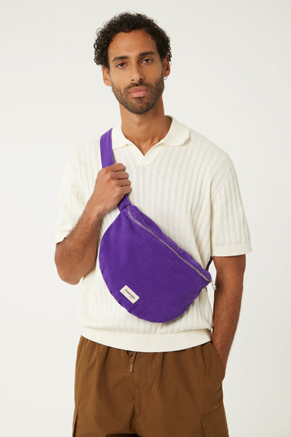 Sac banane Custine XL sergé de coton Rive Droite - Malibu Purple - vue 2