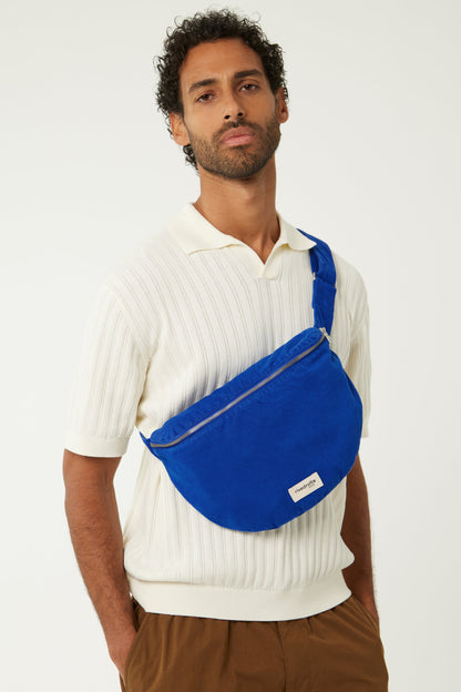 Sac banane Custine XL sergé de coton Rive Droite - Venice Blue - vue 2