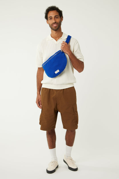 Sac banane Custine XL sergé de coton Rive Droite - Venice Blue - vue 3