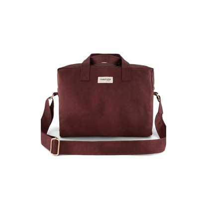 Sac Sauval Rive Droite coton ciré Dark red - vue principale