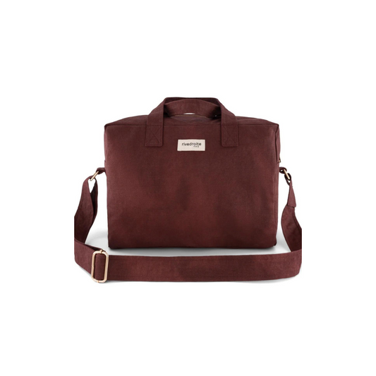 Sac Sauval Rive Droite coton ciré Dark red - vue principale