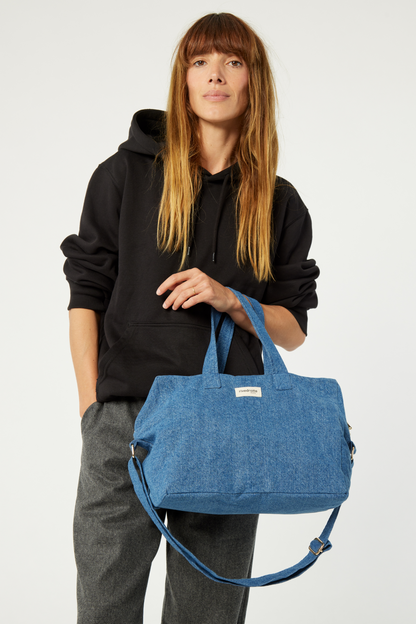 Sac Sauval Rive Droite denim clair Stone washed - vue principale