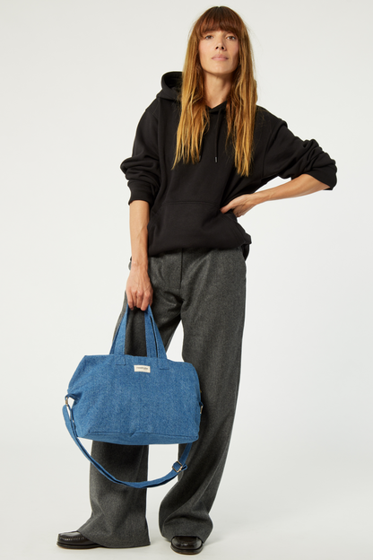 Sac Sauval Rive Droite denim clair Stone washed - vue 2