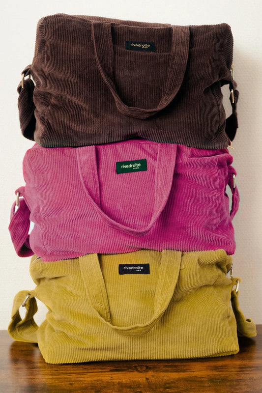 Sac Sauval Rive Droite velours Olive - vue 3