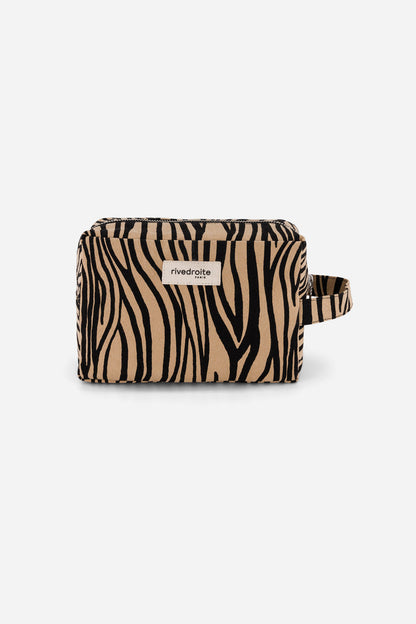 Trousse Tournelles XL Rive Droite imprimé zèbre - vue principale