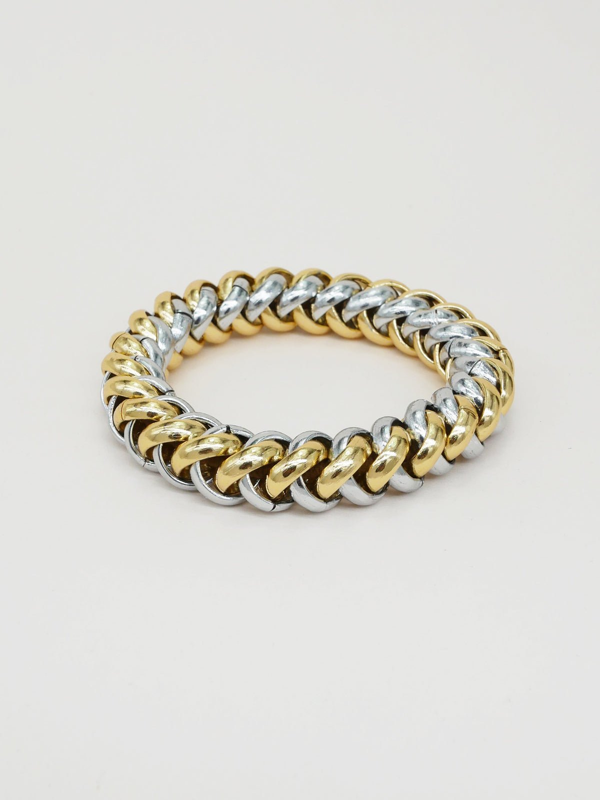 Bracelet-élastique Bichous Chaîne doré et argenté Scrunchie Is Back