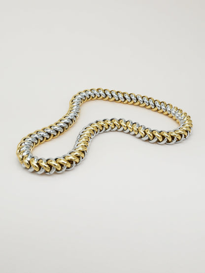 Collier-élastique Bichous Chaîne doré et argenté Scrunchie Is Back