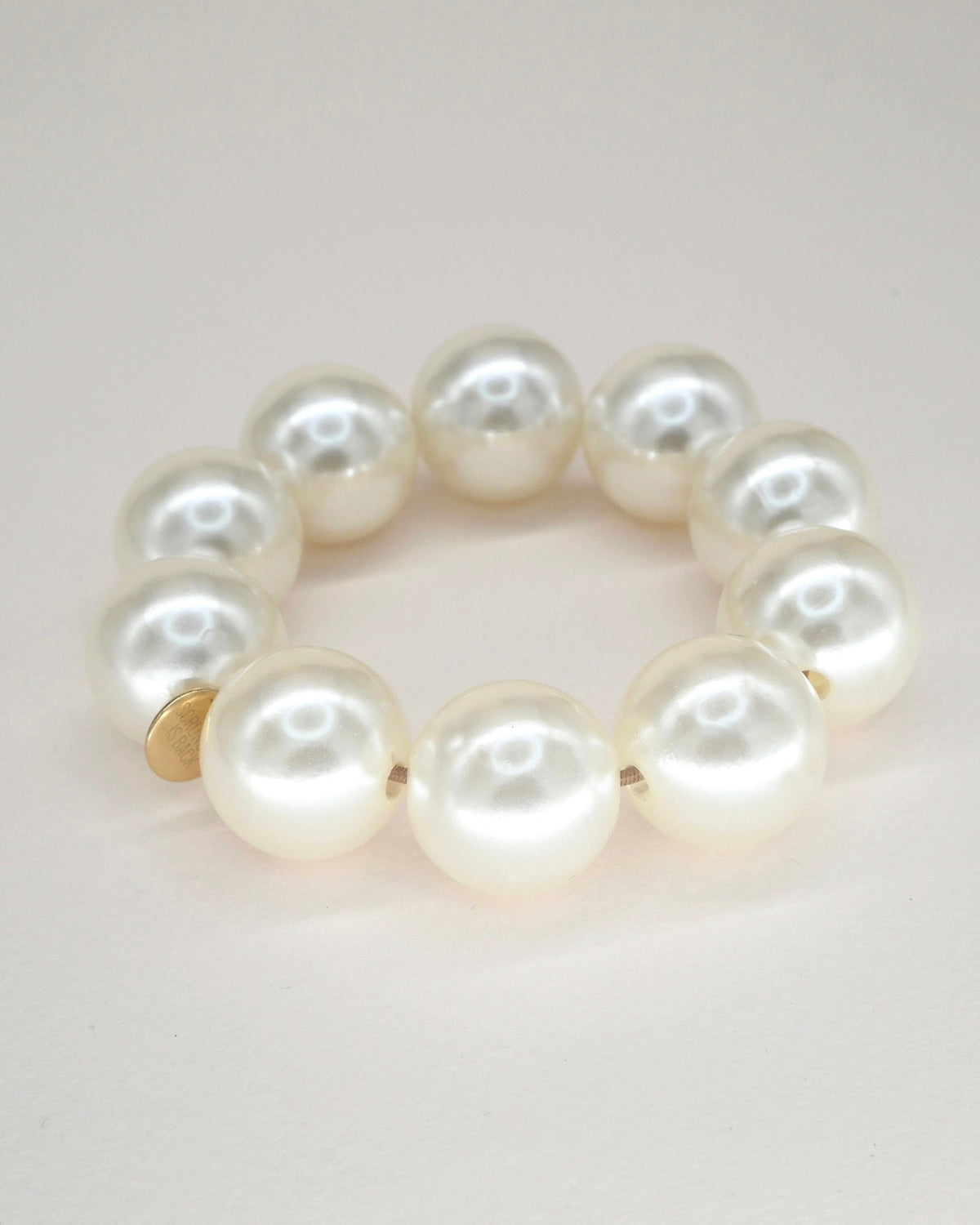 Bracelet-élastique Bichous nacré rond L Scrunchie Is Back