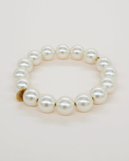 Bracelet-élastique Bichous nacré rond S Scrunchie Is Back