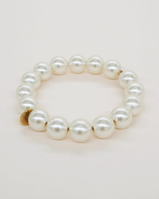 Bracelet-élastique Bichous nacré rond S Scrunchie Is Back