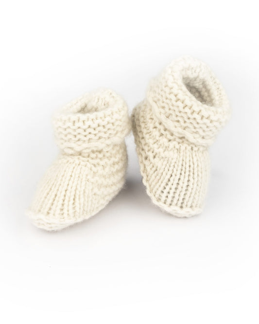 Chaussons bébé naturels en mérinos et cachemire Yoko – vue principale