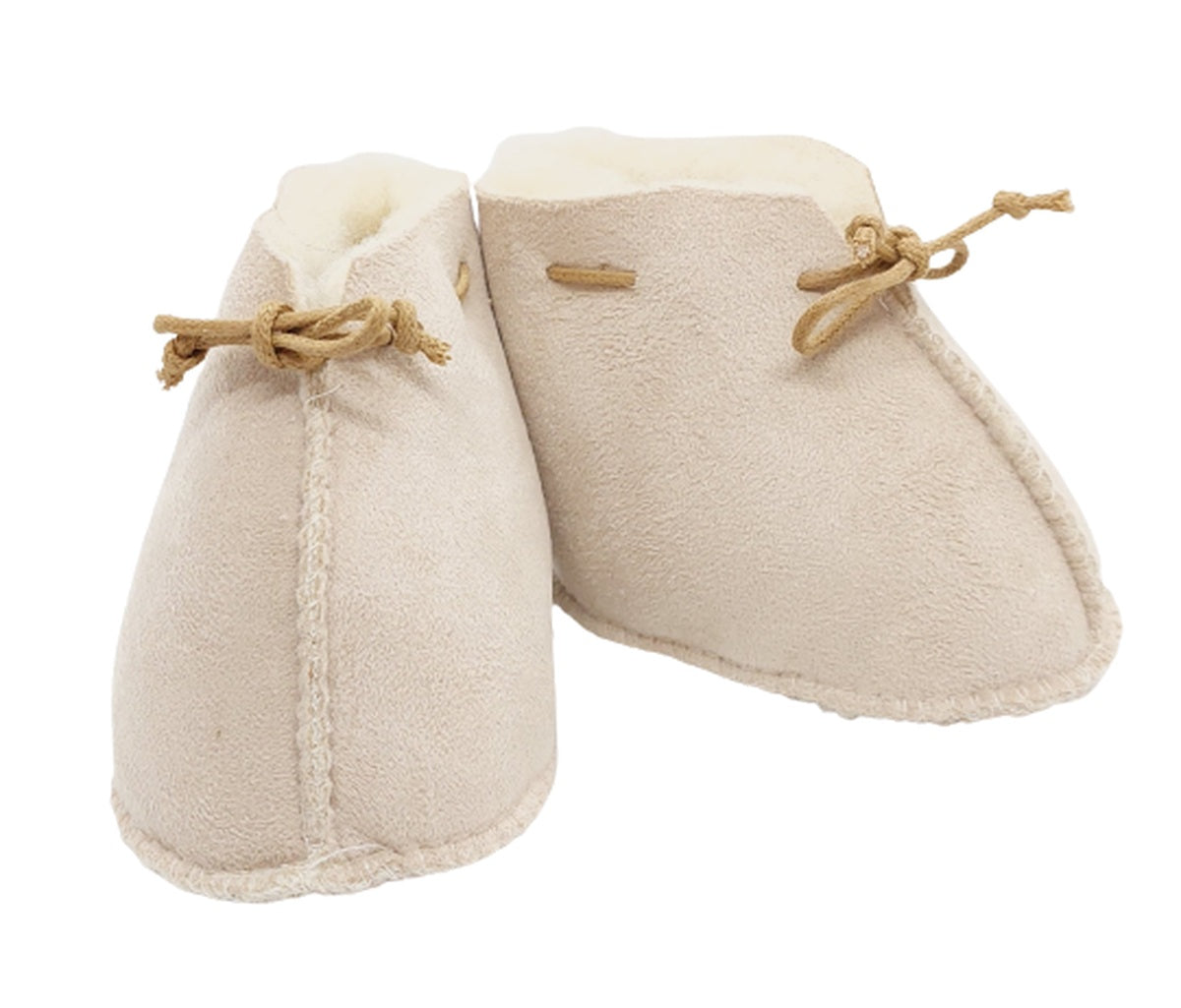 Chaussons bébé Velour naturels en laine Yoko – vue principale