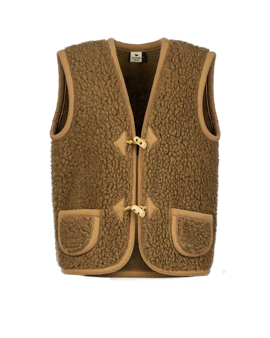 Gilet enfant Alpen naturel en laine Yoko – vue principale