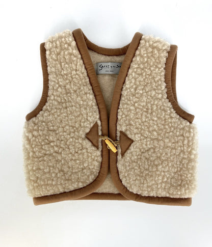 Veste enfant Simple beige Yoko – vue de face
