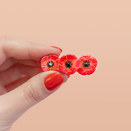 Barrette Coquelicot Coucou Suzette vue produit